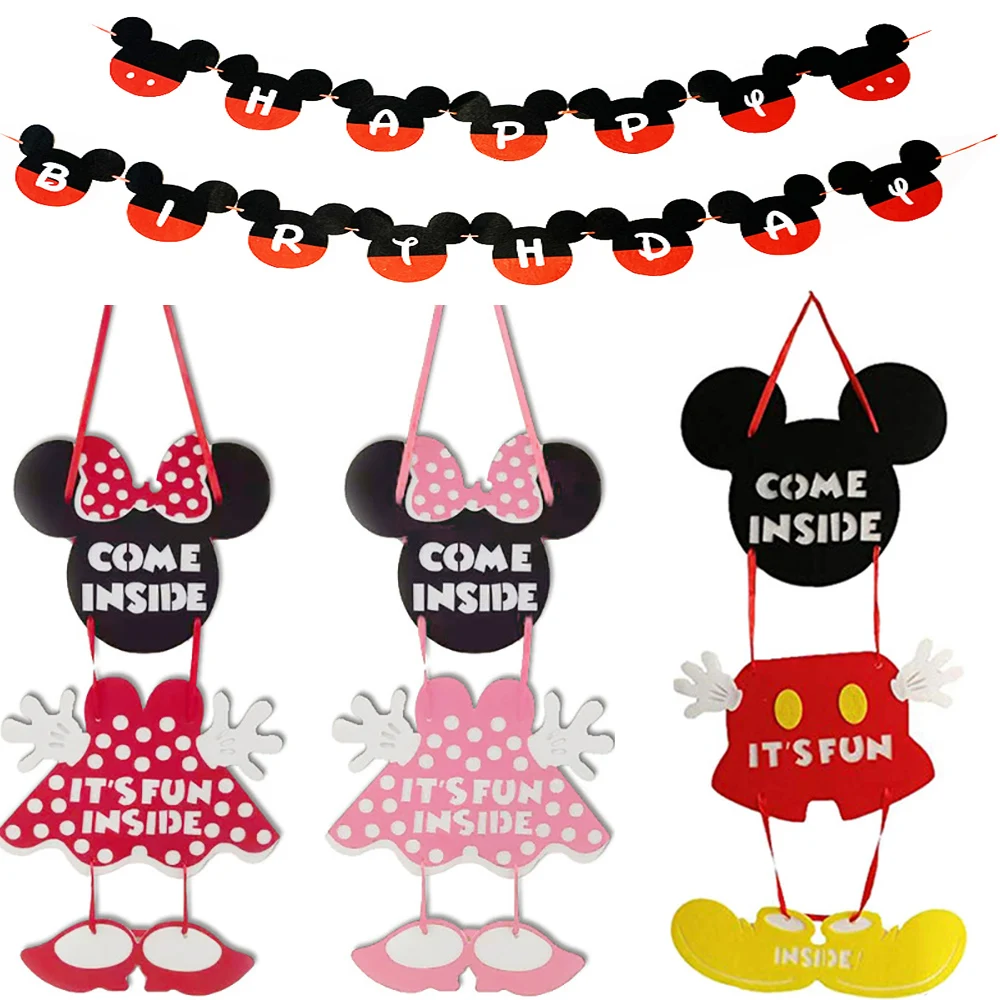 Disney Mickey Minnie Mouse Happy Birthday party decor Mickey Minnie Party Felt Cloth Decoration Articles Party Cake Supplies
Disney Mickey Minnie Mouse Happy Birthday party decor Mickey Minnie Party Felt Cloth Decoration Articles Party Cake Supplies