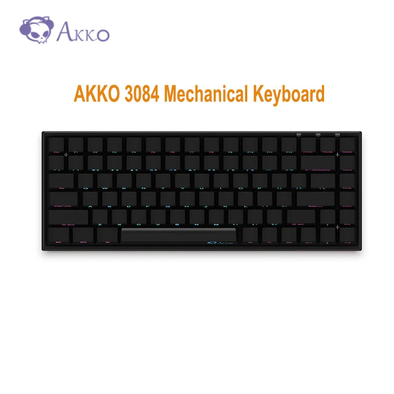 Фото Оригинальная механическая клавиатура AKKO 3084 с вишневой осью MX 84 клавиши все анти