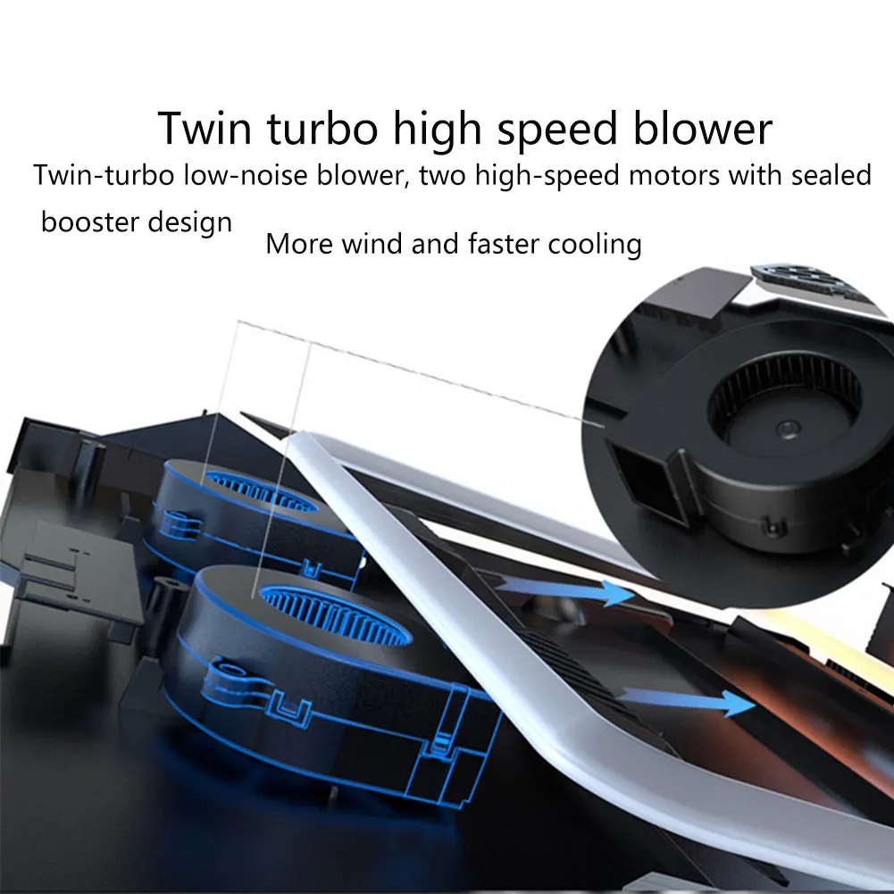 Colorful Lights Notebook Cooler Universal Double Blower External Laptop Cooling Pad Portable USB For Gaming Home Office Non Slip
Colorful Lights Notebook Cooler Universal Double Blower External Laptop Cooling Pad Portable USB For Gaming Home Office Non Slip