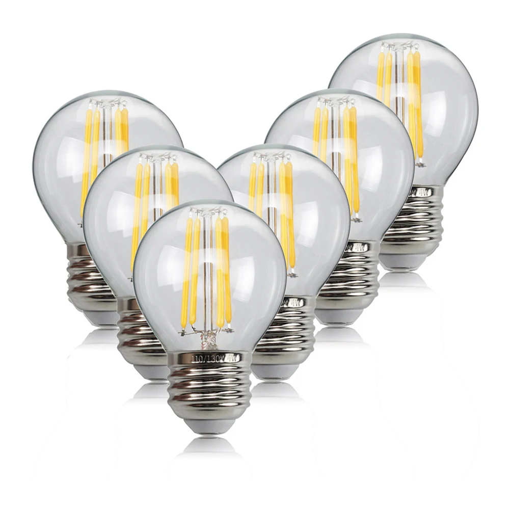 

LED Lamp Filament Bulb Replacement 220-240V/110-130V 4W Edison LED 2700K E26 E27 Antique Screw Candle Light Bulb