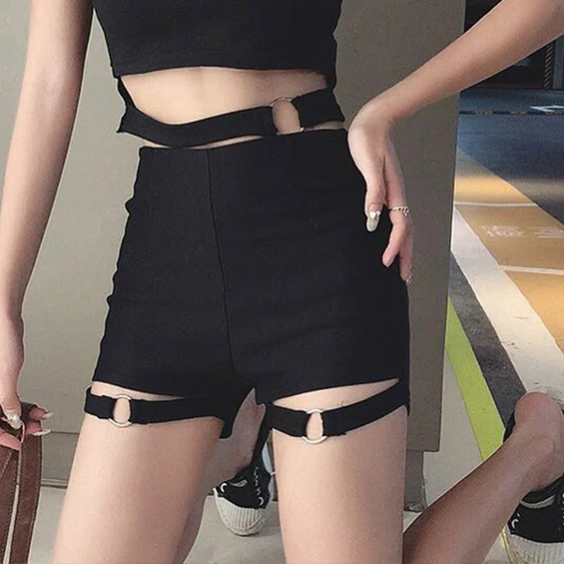 GothGotik Black Sexy Shorts For Woman Pants With Ring Gothic Style Basic Shorts Streetwear Punk Summer
GothGotik Black Sexy Shorts For Woman Pants With Ring Gothic Style Basic Shorts Streetwear Punk Summer