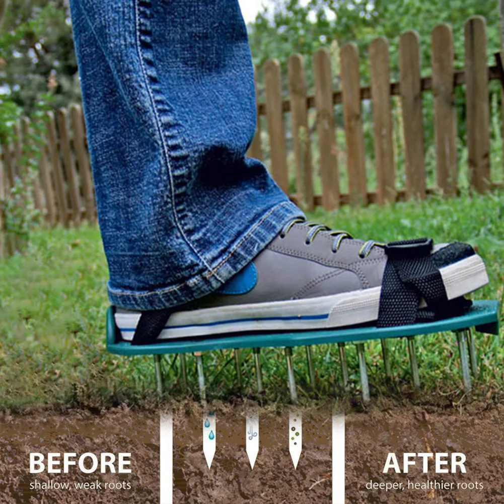Grass Spiked Gardening Walking Revitalizing Lawn Aerator Sandals Nail Shoes Cultivator Yard Garden Loose Soil Tools