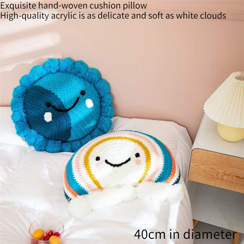 Cushion Sofa Pillow Living Room Cartoon Round Hand-woven Knitted With Core Home Decoration
Cushion Sofa Pillow Living Room Cartoon Round Hand-woven Knitted With Core Home Decoration