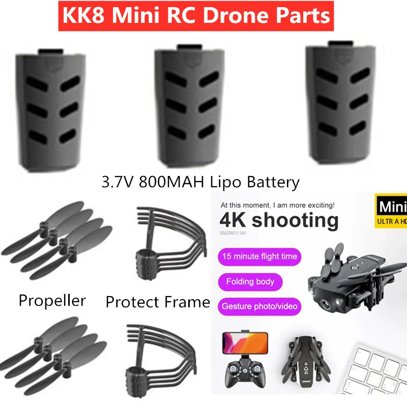 2PCS 3PCS 4pcs 3.7v 800mAh Recharge Battery For KK8 4K WIFI FPV RC Drone Battery propeller protect frame KK8 Drone Battery
2PCS 3PCS 4pcs 3.7v 800mAh Recharge Battery For KK8 4K WIFI FPV RC Drone Battery propeller protect frame KK8 Drone Battery