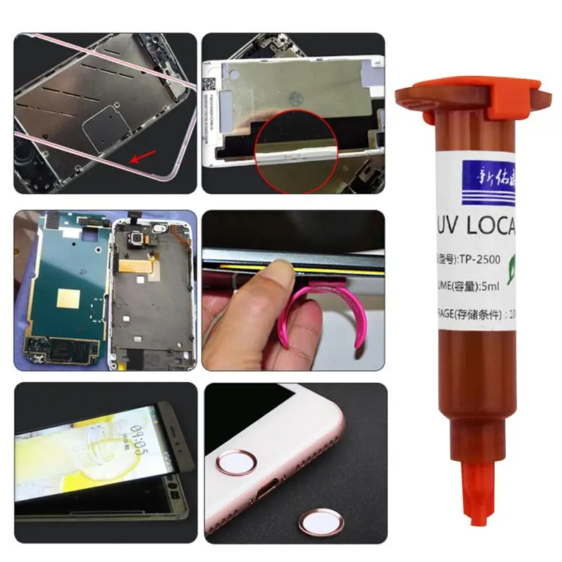 5ML UV Glue Loca Optical TP-2500 Shadowless Water Mobile Phone Touch Screen Repair Tool Cracked Bonding | Мобильные телефоны и