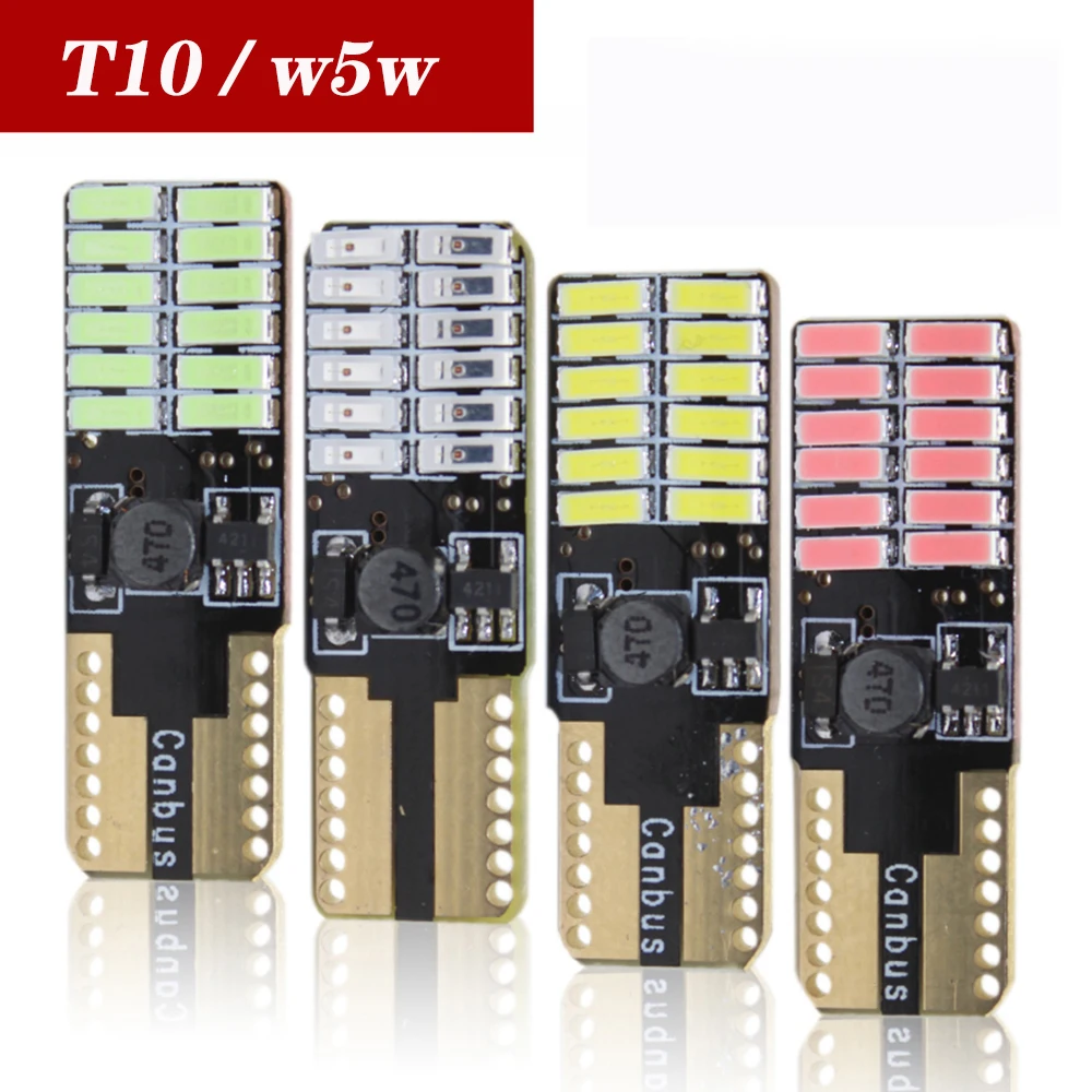 Niters 10pcs canbus T10 24smd led light bule car w5w 12V Super bright clearance bulb lamp white red blue
Niters 10pcs canbus T10 24smd led light bule car w5w 12V Super bright clearance bulb lamp white red blue