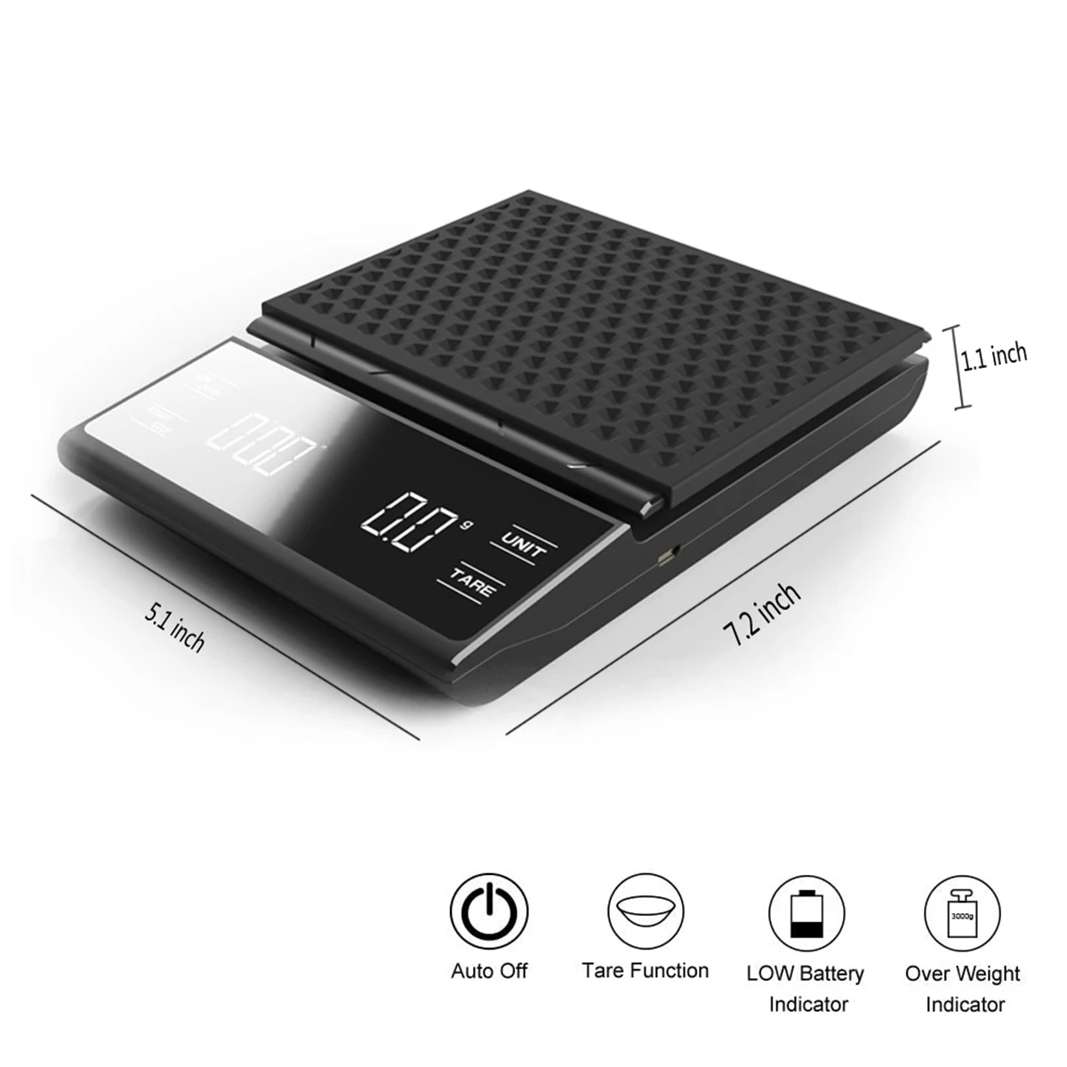 Kitchen Scale Coffee Electronic Scale Timer Peeling Function Overload Indication Auto Close high-precision sensor Kitchen Tools
Kitchen Scale Coffee Electronic Scale Timer Peeling Function Overload Indication Auto Close high-precision sensor Kitchen Tools