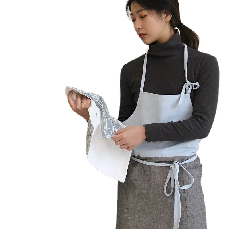 Korean Apron Dress Kitchen Cotton Scrubs Women Barista Waterproof Chef Uniform Nordic Linen Apron With Pockets Delantal Pinafore
Korean Apron Dress Kitchen Cotton Scrubs Women Barista Waterproof Chef Uniform Nordic Linen Apron With Pockets Delantal Pinafore