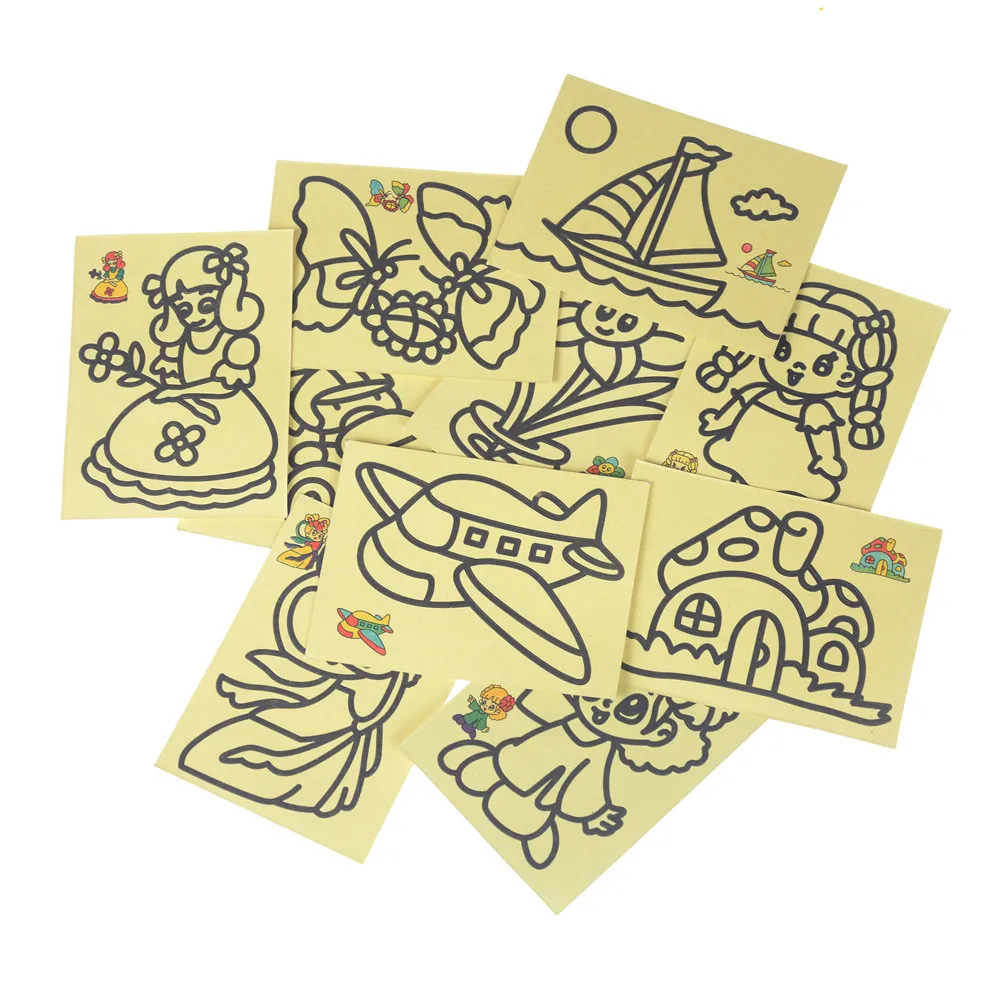 10pcs/lot Colorful Painting Sands Children Kids Drawing Toys Sand Pictures Kid DIY Crafts Education Toy For Boys And Girls
10pcs/lot Colorful Painting Sands Children Kids Drawing Toys Sand Pictures Kid DIY Crafts Education Toy For Boys And Girls