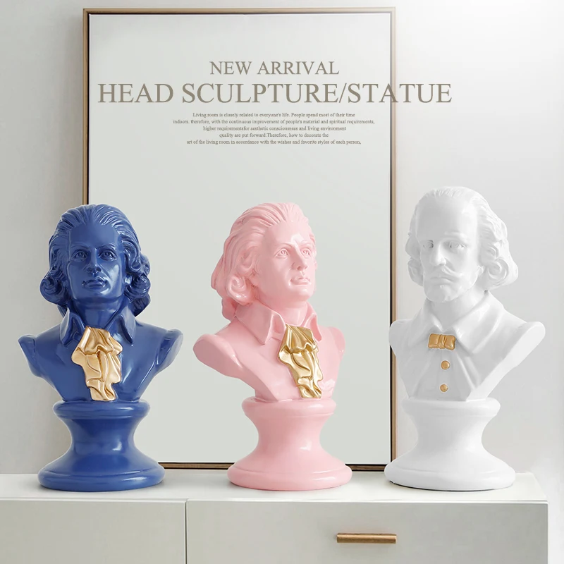 Resin Shakespeare Figure Head Statue Sculpture Abstract Modern Art Living Room Decoration Home Decoration Accessories
Resin Shakespeare Figure Head Statue Sculpture Abstract Modern Art Living Room Decoration Home Decoration Accessories