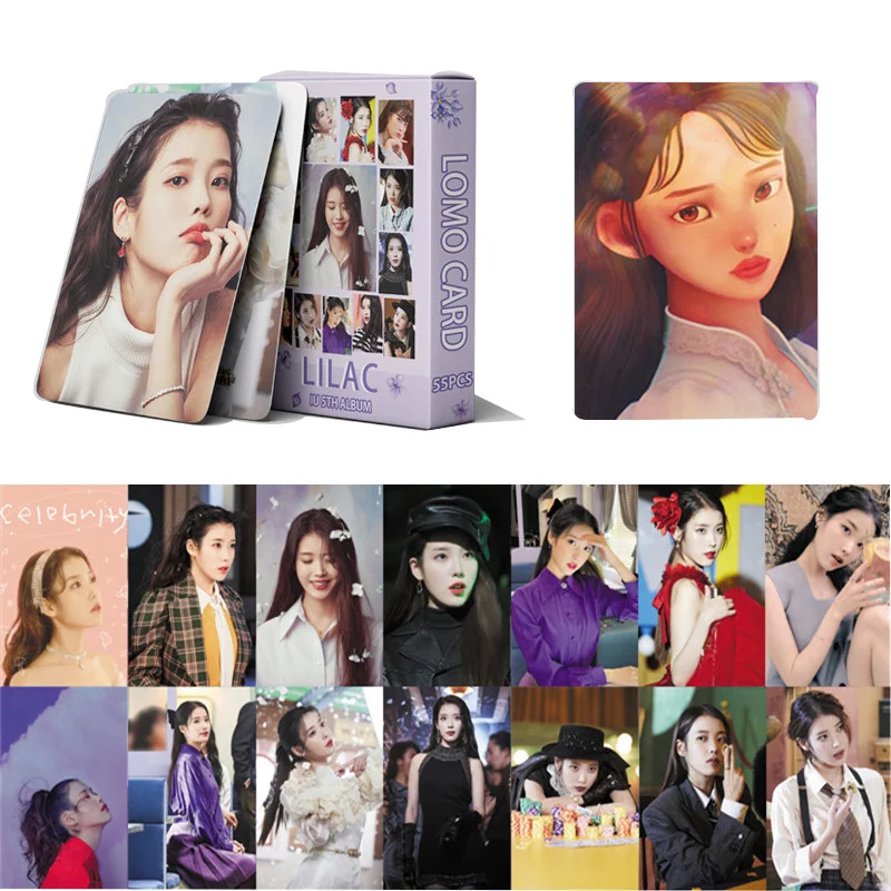 55Pcs/Set Kpop IU Photocard HD Photo Postcards For Fan Collection New Album LILAC Lomo Card Best Gifts
55Pcs/Set Kpop IU Photocard HD Photo Postcards For Fan Collection New Album LILAC Lomo Card Best Gifts