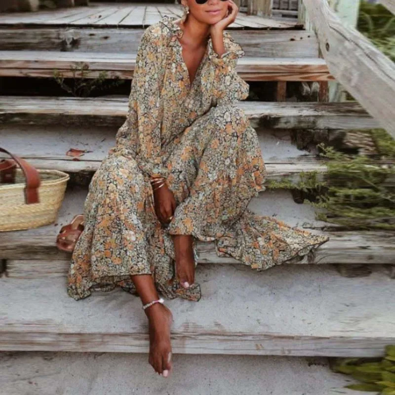 Boho Floral Print Dress 2021 New Vintage Long Party Women Elegant V Neck Ruffle Maxi Dress Spring Summer Butterfly Sleeve Dress
Boho Floral Print Dress 2021 New Vintage Long Party Women Elegant V Neck Ruffle Maxi Dress Spring Summer Butterfly Sleeve Dress