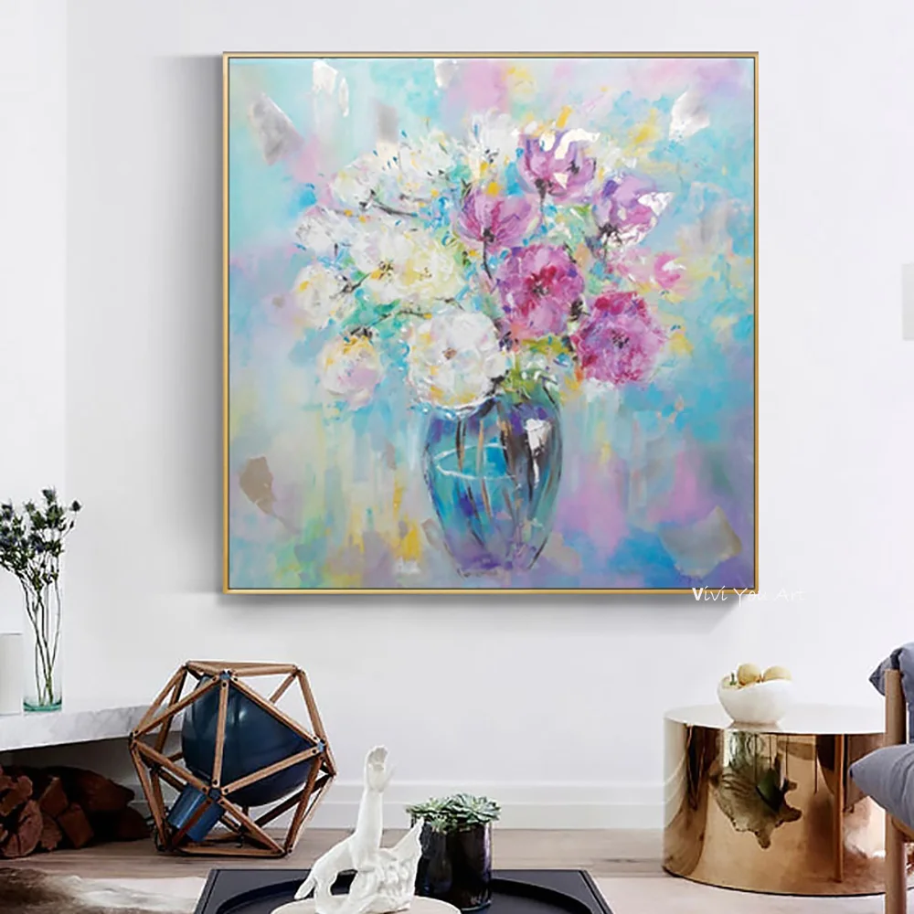 100% Hand Painted Oil Painting Modern Abstract Oil Painting Knife Flowers Heart Picture Home Decoration Unframed
100% Hand Painted Oil Painting Modern Abstract Oil Painting Knife Flowers Heart Picture Home Decoration Unframed