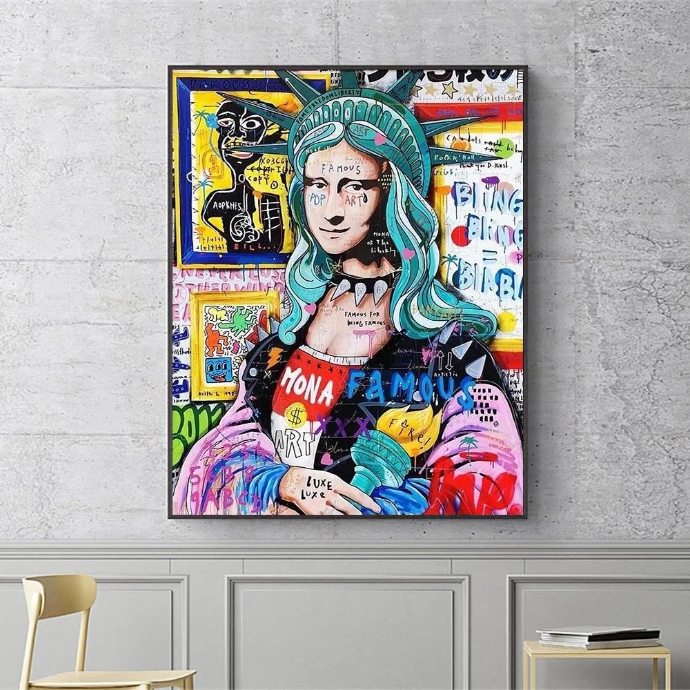 Abstract Street Graffiti Canvas Painting Funny Mona Lisa Reproductions Wall Art Picture Posters and Prints for Living Room
Abstract Street Graffiti Canvas Painting Funny Mona Lisa Reproductions Wall Art Picture Posters and Prints for Living Room