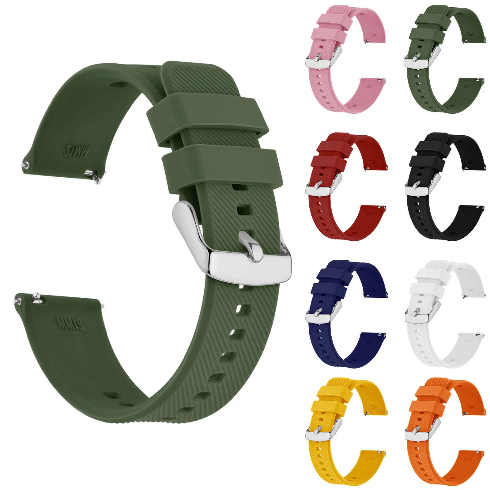 Anbeer Silicone Rubber Watch Band 18mm 19mm 20mm 21mm 22mm,Quick Release Watch Straps for Men Women
Anbeer Silicone Rubber Watch Band 18mm 19mm 20mm 21mm 22mm,Quick Release Watch Straps for Men Women