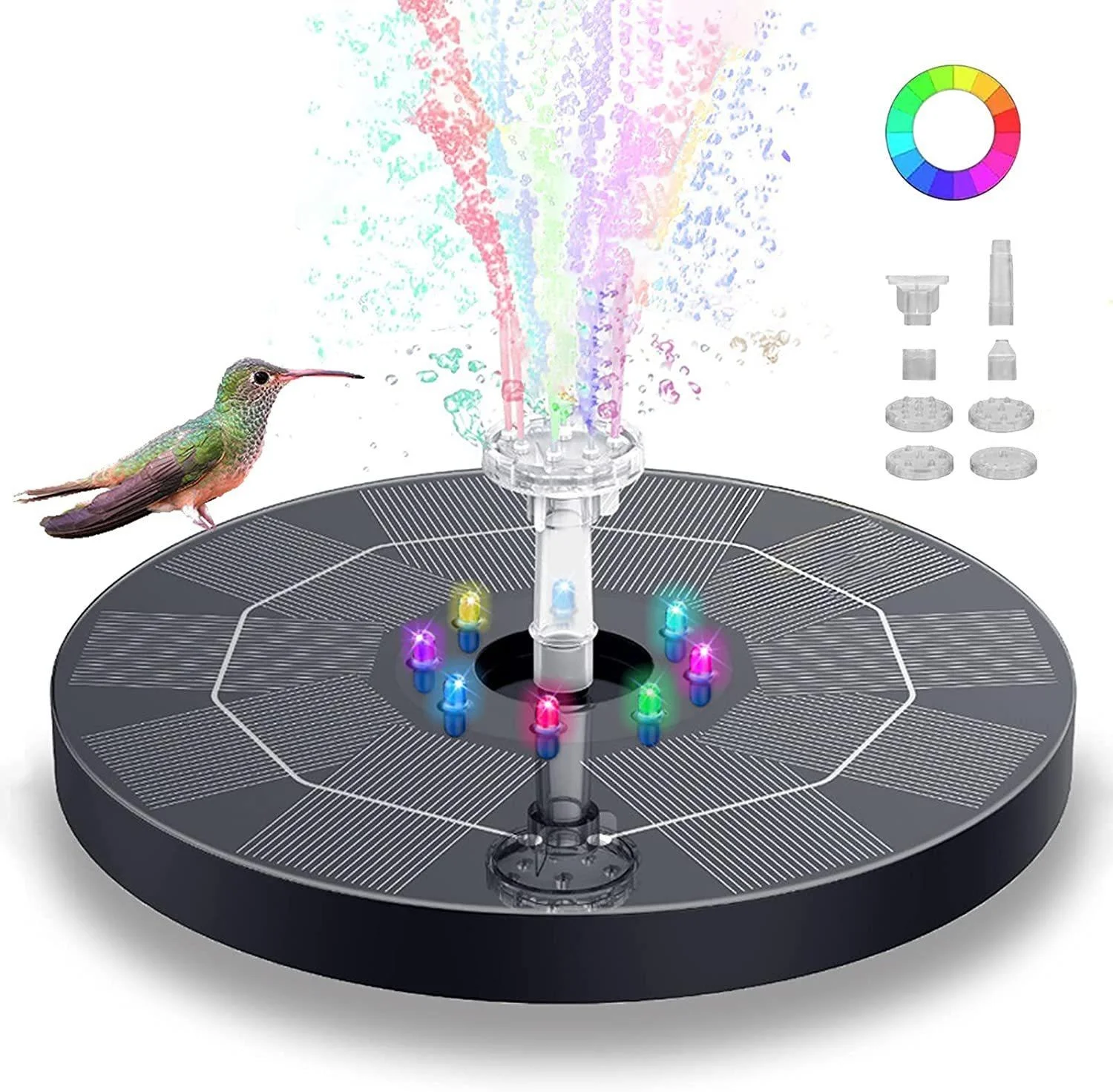 Solar Water Fountain 8 LED Colorful Lights Outdoor Bird Bath Solar Powered Waterfall Floating Fountain Pool Pond Garden Decor
Solar Water Fountain 8 LED Colorful Lights Outdoor Bird Bath Solar Powered Waterfall Floating Fountain Pool Pond Garden Decor