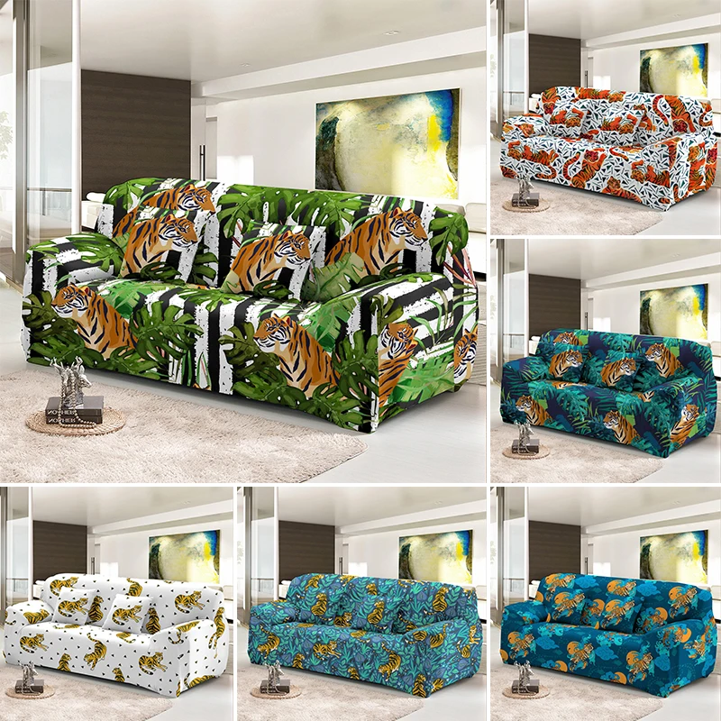 Tiger With Tropical Leaves Sofa Cover For Living Room Detachable Elastic Couch Covers Sectional Stretch Slipcover 1/2/3/4 Seater
Tiger With Tropical Leaves Sofa Cover For Living Room Detachable Elastic Couch Covers Sectional Stretch Slipcover 1/2/3/4 Seater