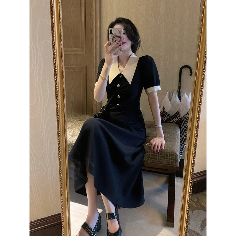 Женское длинное платье в стиле Хепберн, Черное длинное платье во французском ретро-стиле с контролируемой талией, лето 9821
Женское длинное платье в стиле Хепберн, Черное длинное платье во французском ретро-стиле с контролируемой талией, лето 9821