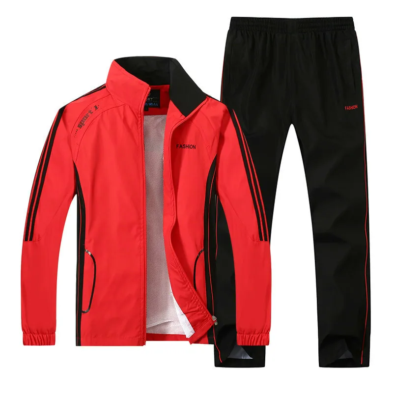 

Men's Tracksuit Mens Sports Swear 2 Piece Sets Sportswear Suit + Pants Sweatsuits Men's Clothes Training Suit Plus Size 4XL 5XL
