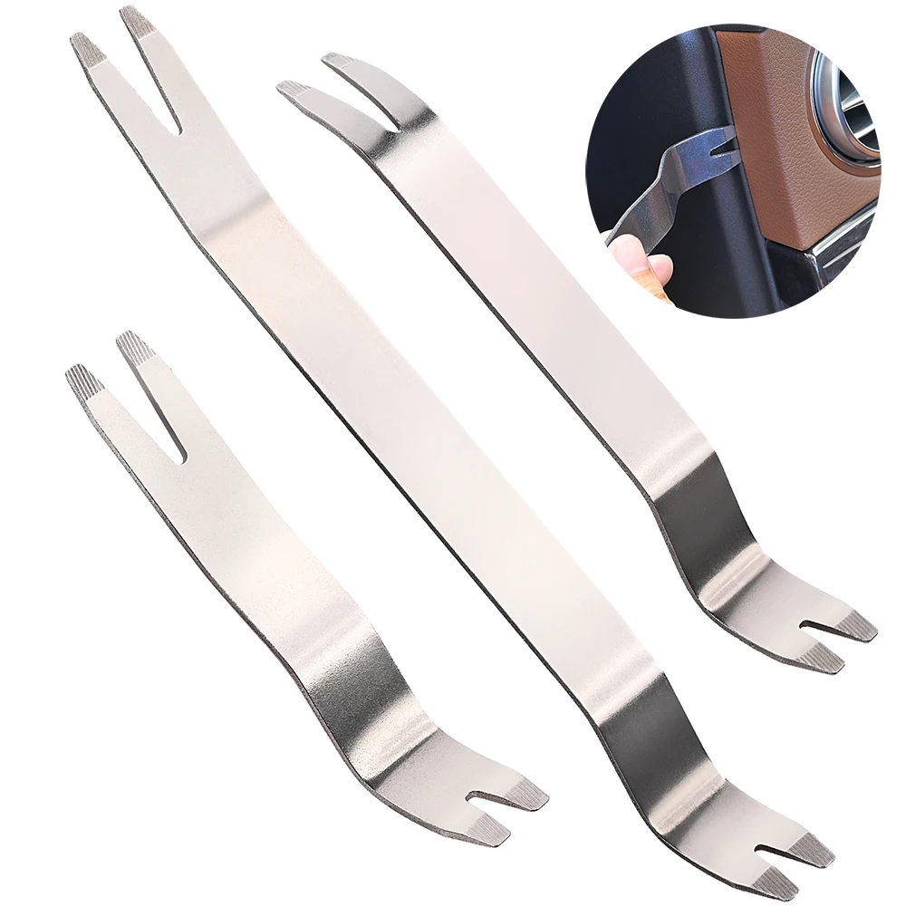 FOSHIO 3PCS Metal Pry Tool Set Car Door Audio Dash Panel Open Push Spudger Double-Side Puller For Auto Repair Tire Disassembly
FOSHIO 3PCS Metal Pry Tool Set Car Door Audio Dash Panel Open Push Spudger Double-Side Puller For Auto Repair Tire Disassembly