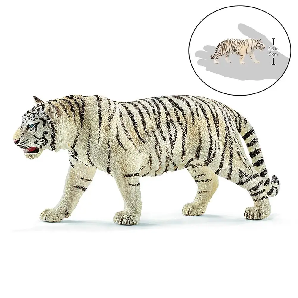 6.2inch White Tiger PVC Figures 14731 Wild Life Animal Educational Creature Toys For Children Boys And Girls | Игрушки и хобби