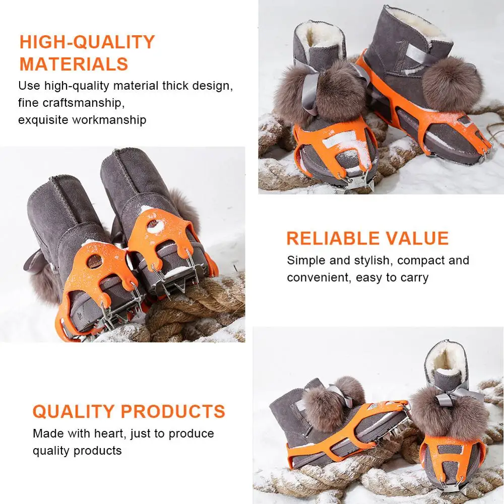 Anti-ski Climbing Shoe Cover 18 High-strength Steel Teeth Foot Cover Chain Non-Slip Crampons Shoes Cover For Walking On Snow
Anti-ski Climbing Shoe Cover 18 High-strength Steel Teeth Foot Cover Chain Non-Slip Crampons Shoes Cover For Walking On Snow