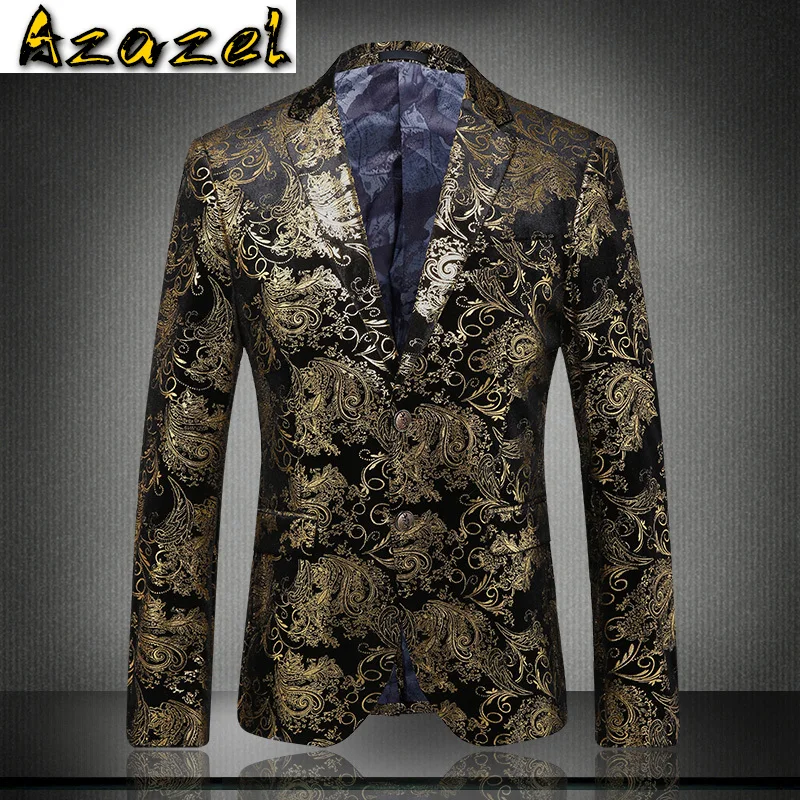 Azazel Blazer Men Luxury Gold Printed Men Suit Tuxedo Blazer Slim Fit Suit Unique Male Wedding Party Blazer Masculino 5xl
Azazel Blazer Men Luxury Gold Printed Men Suit Tuxedo Blazer Slim Fit Suit Unique Male Wedding Party Blazer Masculino 5xl