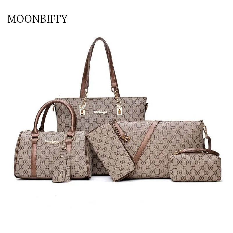 6Pcs/Set Women Handbag Leather Shoulder Bags Totes Female Purse Designer Brand Bolsa Feminina Large Capacity Casual
6Pcs/Set Women Handbag Leather Shoulder Bags Totes Female Purse Designer Brand Bolsa Feminina Large Capacity Casual