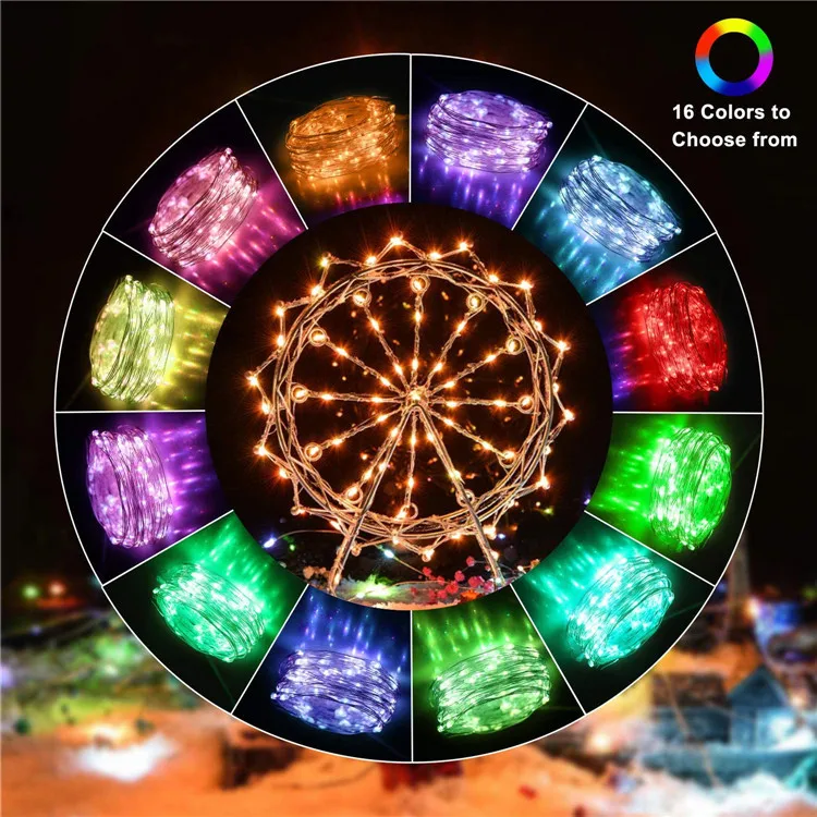 LED String Lights For Christmas Tree Decor App Remote Control RGB Lighting String For Wedding Party Decoration Waterproof Light
LED String Lights For Christmas Tree Decor App Remote Control RGB Lighting String For Wedding Party Decoration Waterproof Light