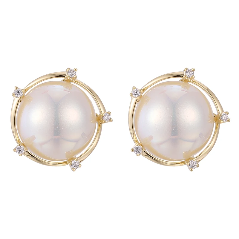 Women Stud Earrings Nest Shape Luxury Imitation Pearl Ball 3A Zircon Fashion Piercing Jewelry Earrings
Women Stud Earrings Nest Shape Luxury Imitation Pearl Ball 3A Zircon Fashion Piercing Jewelry Earrings
