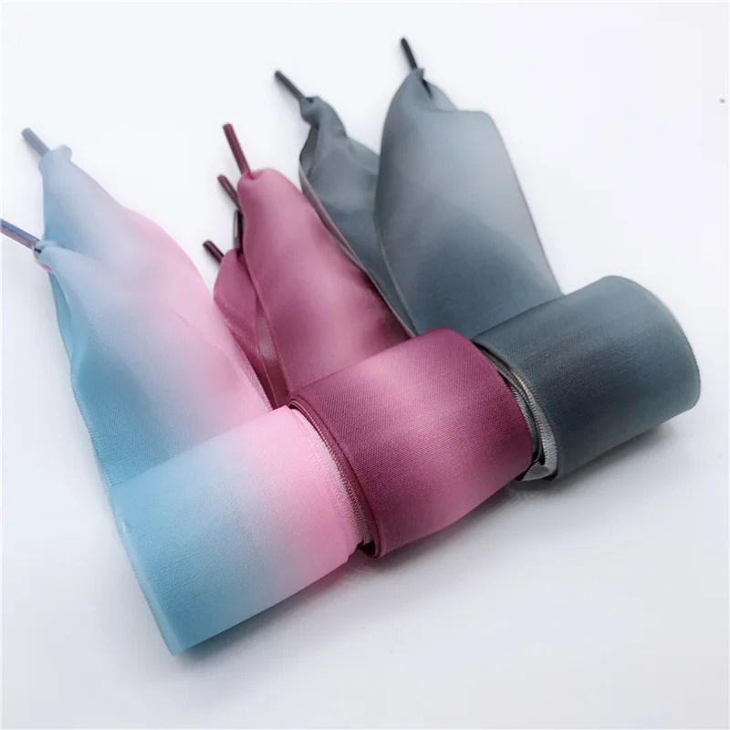 1 Pair 4cm Wide Gradient Shoelaces Fashion Flat Satin Ribbon High Density Yarn Shoelaces Sport Shoes Sneakers Laces Shoe String
1 Pair 4cm Wide Gradient Shoelaces Fashion Flat Satin Ribbon High Density Yarn Shoelaces Sport Shoes Sneakers Laces Shoe String