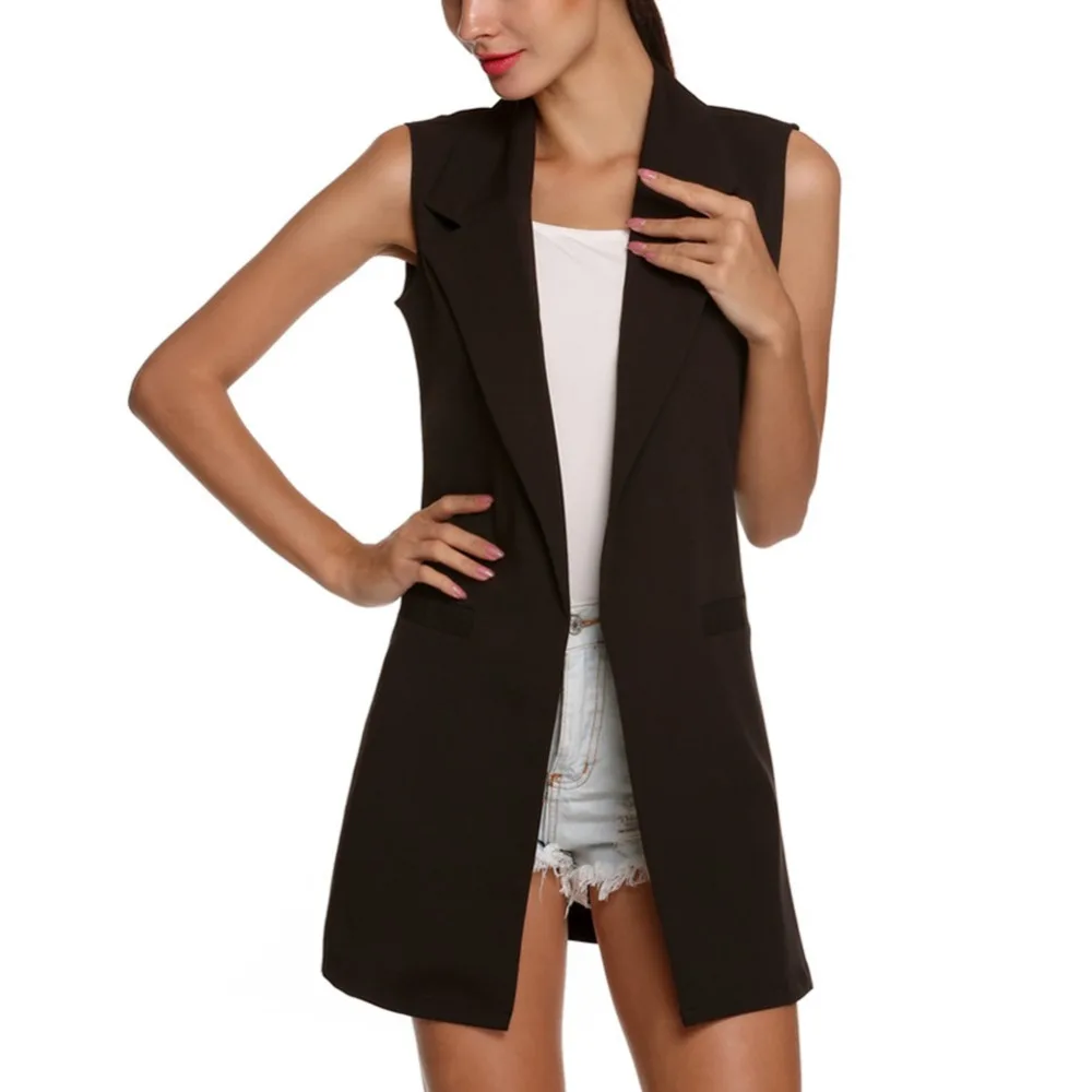 Women Elegant Vest Office Lady Pocket Coat Sleeveless Vests Jacket Outwear Casual Brand Waistcoat Colete Feminin Hot Sale
Women Elegant Vest Office Lady Pocket Coat Sleeveless Vests Jacket Outwear Casual Brand Waistcoat Colete Feminin Hot Sale