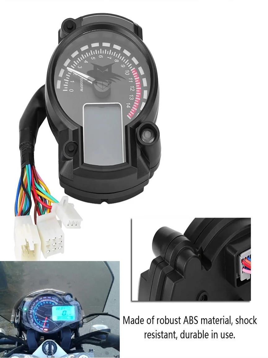 15000rpm Modern Motorcycle Digital Light LCD Digital Gauge Speedometer Tachometer Odometer Adjustable Motorcycle Speedomete
15000rpm Modern Motorcycle Digital Light LCD Digital Gauge Speedometer Tachometer Odometer Adjustable Motorcycle Speedomete