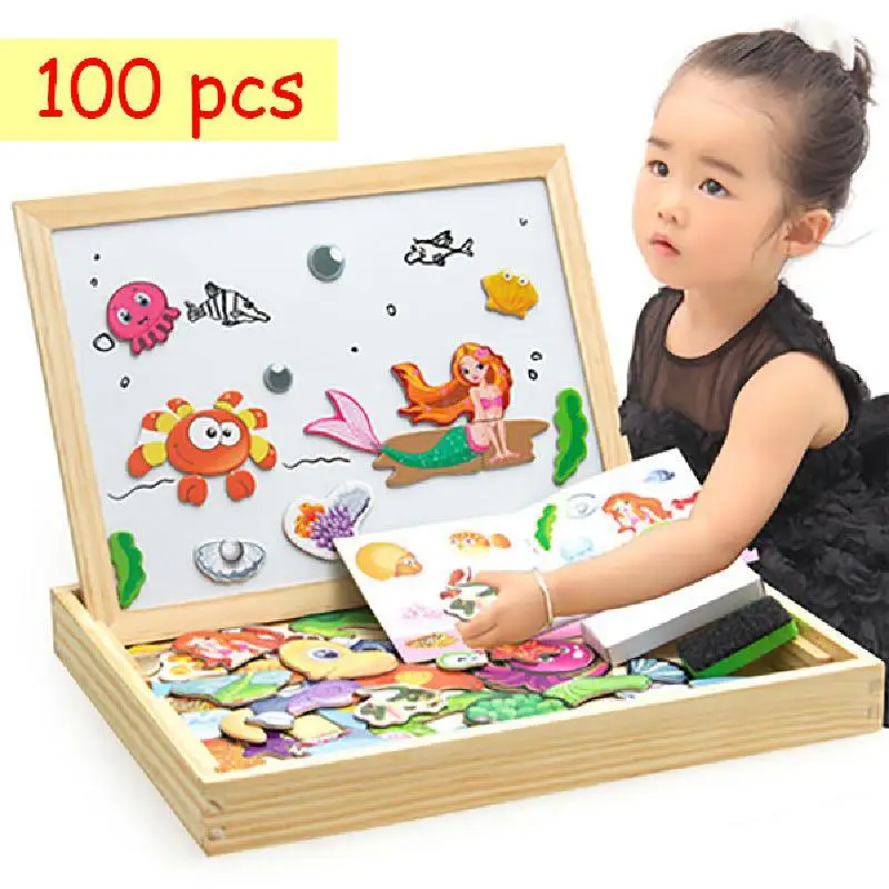 Wooden Montessori Educational Magnetic Jigsaw Game Toys Gift 100pcs Children's Magnetic Animal Puzzles Circus Drawing Busy Board
Wooden Montessori Educational Magnetic Jigsaw Game Toys Gift 100pcs Children's Magnetic Animal Puzzles Circus Drawing Busy Board