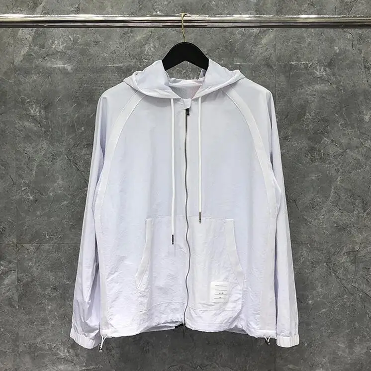 Fashion TB 2021 THOM Brand Jacket Men Cardigans Clothing White Striped Sports Uniform Spring Autumn Hooded Casual Coat
Fashion TB 2021 THOM Brand Jacket Men Cardigans Clothing White Striped Sports Uniform Spring Autumn Hooded Casual Coat