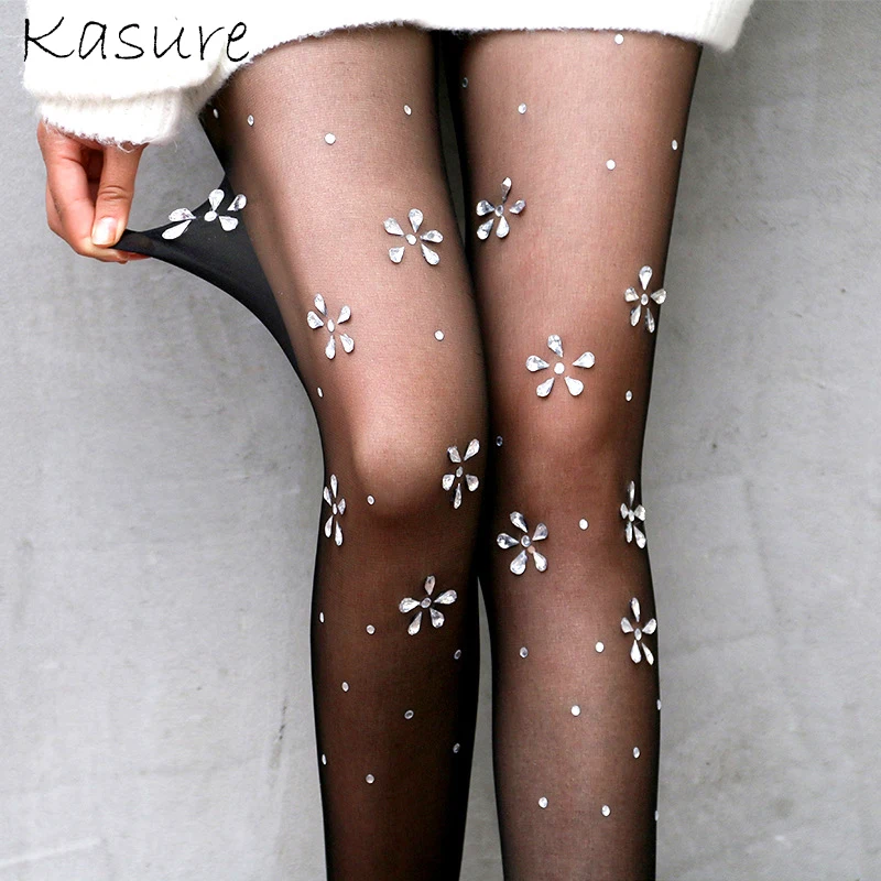 KASURE Women Transparent Flower Rhinestone High Weist Mesh Legging Crystal Stone Thigh High Fishnet Grid Stockings
KASURE Women Transparent Flower Rhinestone High Weist Mesh Legging Crystal Stone Thigh High Fishnet Grid Stockings