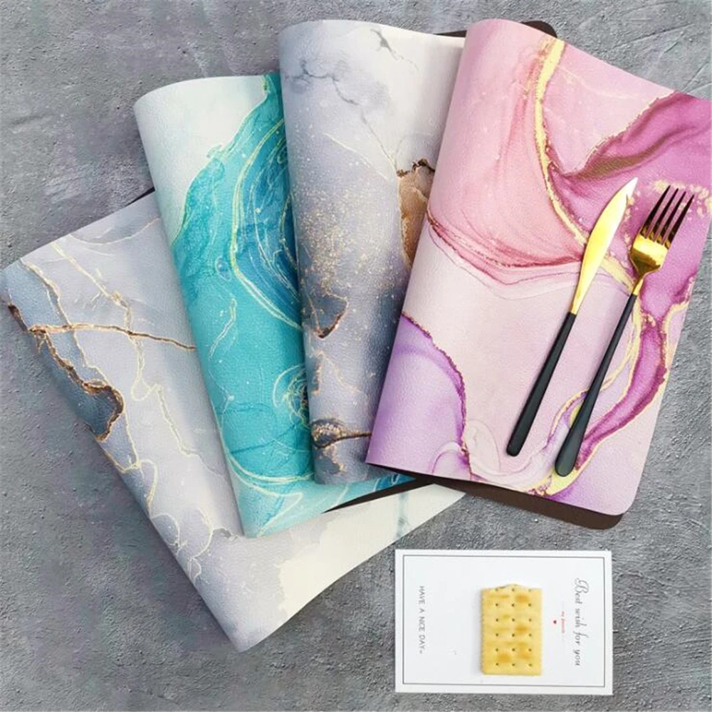 Nordic Ins Leather Dining Placemat Two Color Household Printing Cup Coaster Table Pad Waterproof Oil Proof Hotel Western Mat 1PC
Nordic Ins Leather Dining Placemat Two Color Household Printing Cup Coaster Table Pad Waterproof Oil Proof Hotel Western Mat 1PC