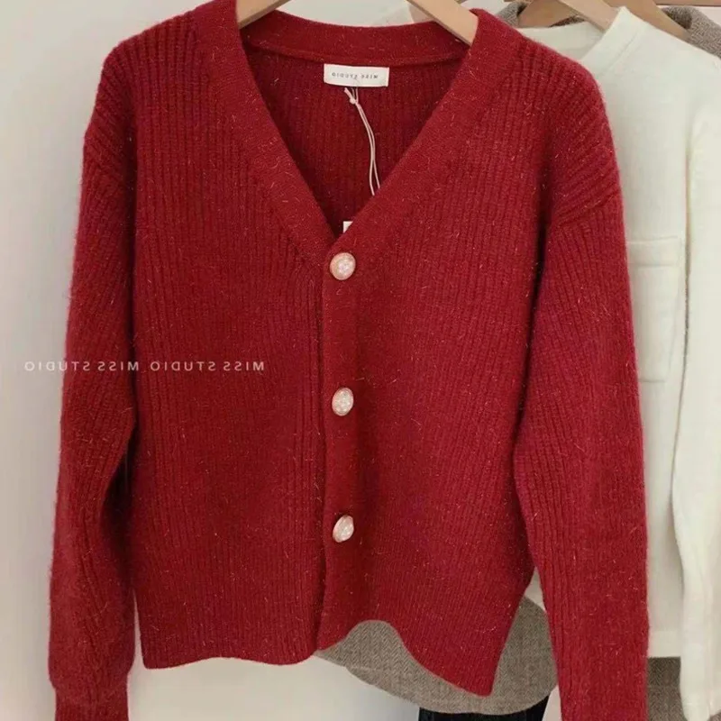 Autumn New Cardigan Lazy Style Knitted Sweaters Casual All-match Korean Fashion Coat Loose Thick Long Sleeve Top 2021 Pull Femme
Autumn New Cardigan Lazy Style Knitted Sweaters Casual All-match Korean Fashion Coat Loose Thick Long Sleeve Top 2021 Pull Femme