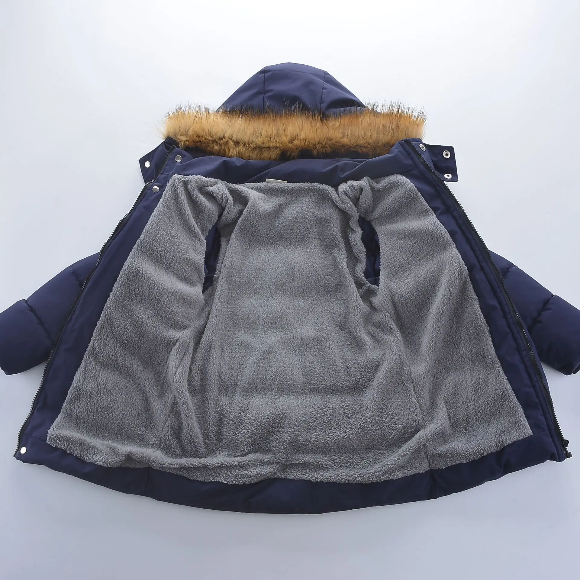 Winter Warm Heavyweight Fur Collar Hooded Child Long Coat Fleece Liner Baby Boys Jackets Children Outerwear For 3-14 Years Old
Winter Warm Heavyweight Fur Collar Hooded Child Long Coat Fleece Liner Baby Boys Jackets Children Outerwear For 3-14 Years Old