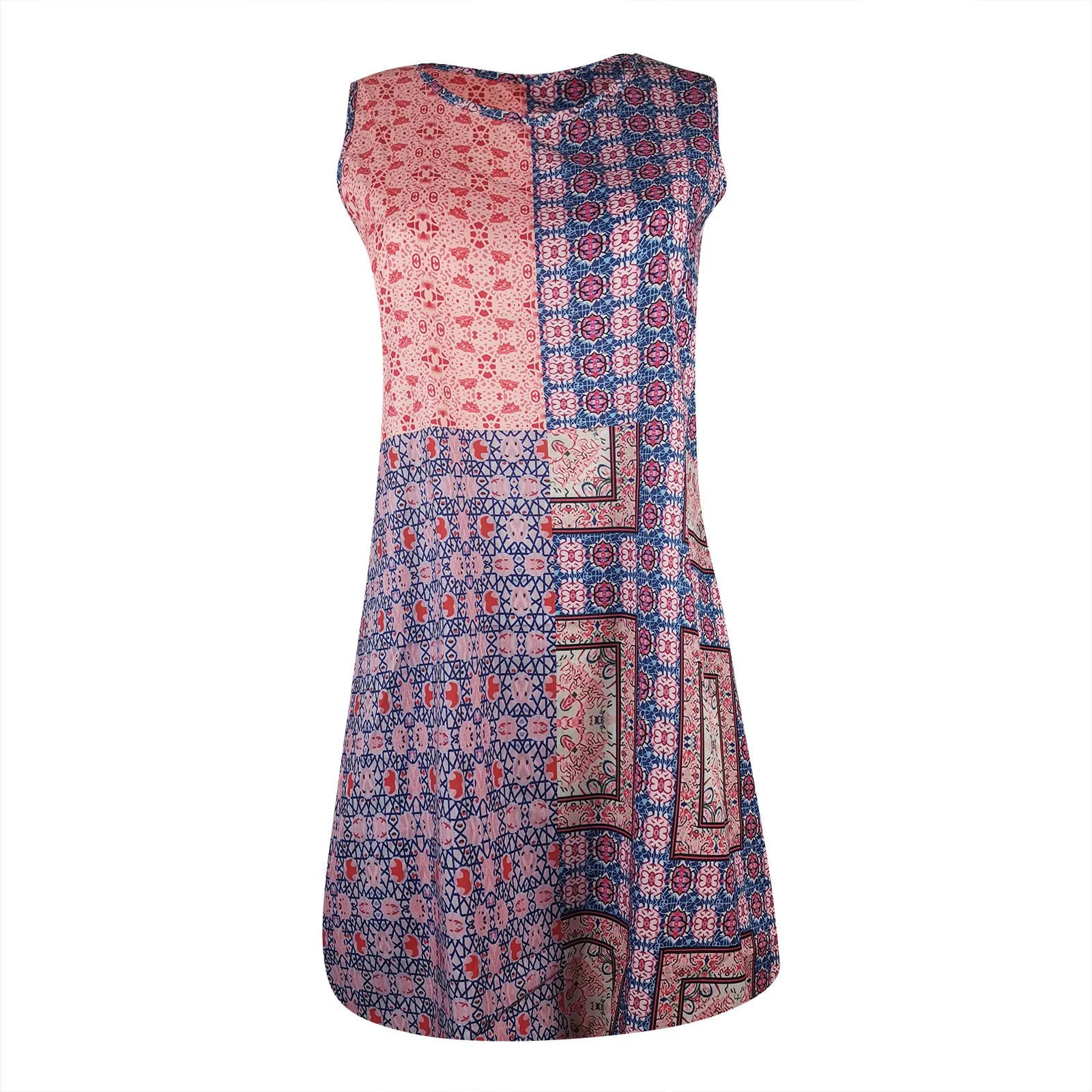 40# Elegant A-line Dresses Bohemian Floral Printed Tank O-neck Knee-length High Waist Dress Woman Clothing Sleeveless Dress
40# Elegant A-line Dresses Bohemian Floral Printed Tank O-neck Knee-length High Waist Dress Woman Clothing Sleeveless Dress