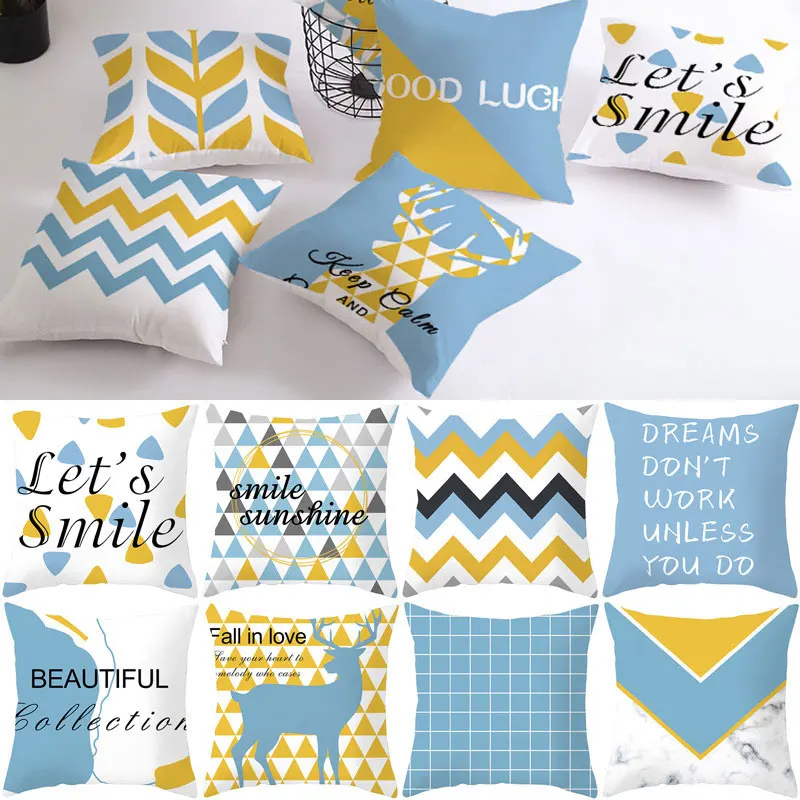 Nordic Blue Yellow Series Cushion Cover Elk Geometric Decorative Pillow Case Polyester Office Car Throw Pillowcases Home Decor
Nordic Blue Yellow Series Cushion Cover Elk Geometric Decorative Pillow Case Polyester Office Car Throw Pillowcases Home Decor