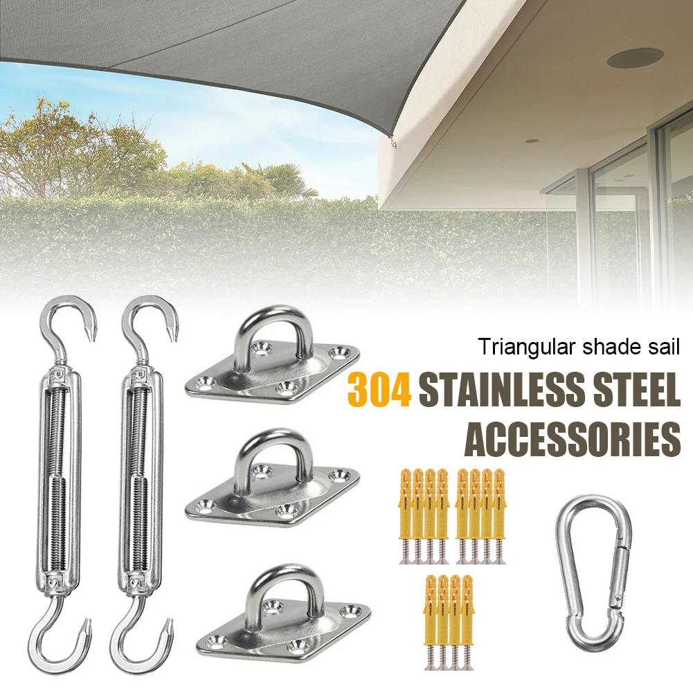 Sun Shade Sail Hardware Kit Stainless Steel Shade Hardware for Triangle/Rectangle Sun Shade Installation Hook Screws Accessory
Sun Shade Sail Hardware Kit Stainless Steel Shade Hardware for Triangle/Rectangle Sun Shade Installation Hook Screws Accessory