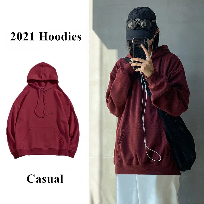Women's Hooded Simplicity Sweatshirts 2021 Fall Winter Harajuku Girl's Hoodies Casual Loose Long Sleeve Pocket Pullovers
Women's Hooded Simplicity Sweatshirts 2021 Fall Winter Harajuku Girl's Hoodies Casual Loose Long Sleeve Pocket Pullovers