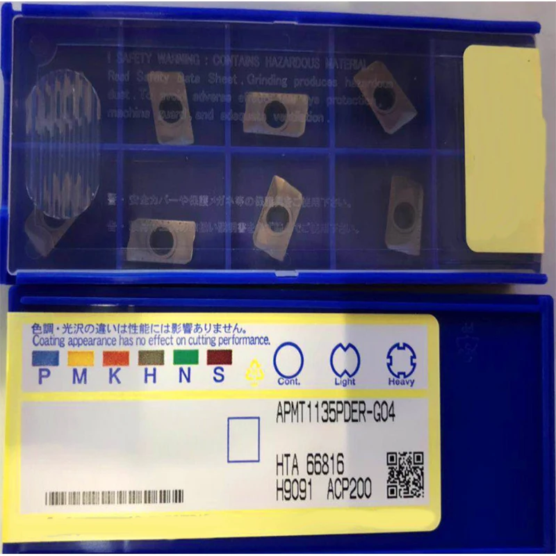 10pcs Original APMT APMT1135PDER-G04 ACP200 Carbide Insert Milling And Turning Tool Tools Milling Insert APMT1135PDER Quality
10pcs Original APMT APMT1135PDER-G04 ACP200 Carbide Insert Milling And Turning Tool Tools Milling Insert APMT1135PDER Quality