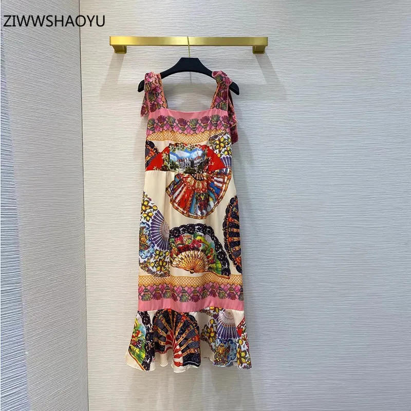 ZIWWSHAOYU2021Summer Woman Fashion Midi Dress Square Collar Fan Print Bow Sling Casual Straight Loose Ruffles Hem A-line Dresses
ZIWWSHAOYU2021Summer Woman Fashion Midi Dress Square Collar Fan Print Bow Sling Casual Straight Loose Ruffles Hem A-line Dresses