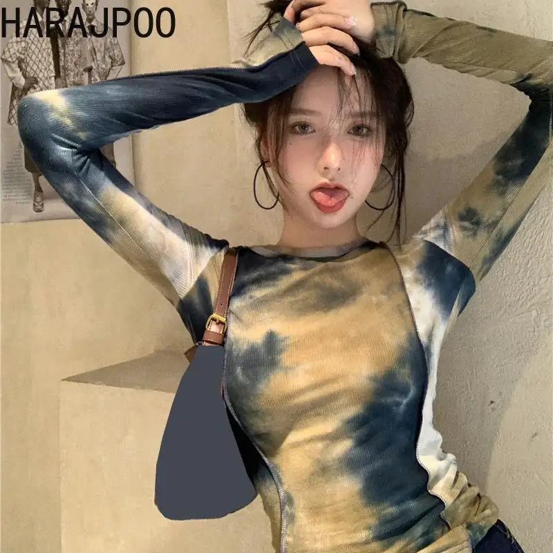 Женские футболки Harajpoo, новинка сезона весна-осень 2021, модная Корейская футболка Y2k с принтом в виде галстука, стройнящая сексуальная женская...
Женские футболки Harajpoo, новинка сезона весна-осень 2021, модная Корейская футболка Y2k с принтом в виде галстука, стройнящая сексуальная женская...