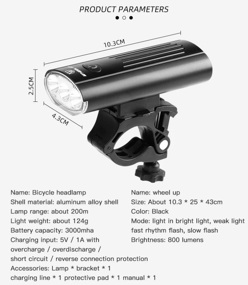 USB Rechargeable Bike Light 3T6 Highlight Riding Headlight Flashlight Bicycle Night Riding Safety Lighting Equipment
USB Rechargeable Bike Light 3T6 Highlight Riding Headlight Flashlight Bicycle Night Riding Safety Lighting Equipment