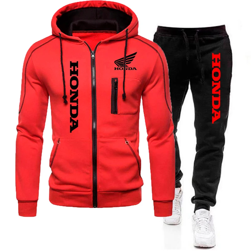 2021 Autumn Men Tracksuit Honda Wing Printed Zipper Hooded Sweatshirt Pullover&Pants Jogging Fitness Sports Suit Men Sportswear
2021 Autumn Men Tracksuit Honda Wing Printed Zipper Hooded Sweatshirt Pullover&Pants Jogging Fitness Sports Suit Men Sportswear