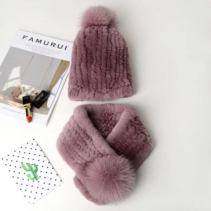 Ladies Fur Hat Winter Natural Rex Rabbit Fur Hat Fur Scarf Hat Two-Piece Warm Beanies Hat Scarf
Ladies Fur Hat Winter Natural Rex Rabbit Fur Hat Fur Scarf Hat Two-Piece Warm Beanies Hat Scarf