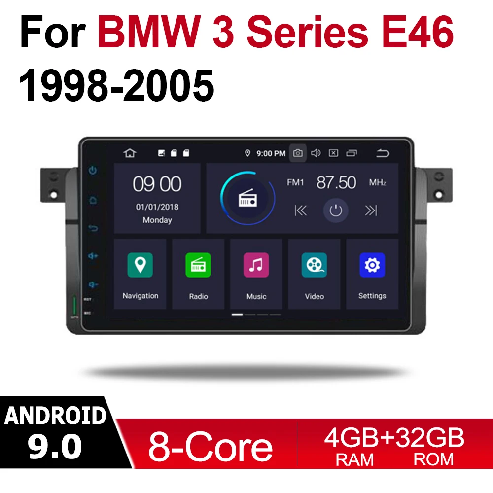 9 "мультимедиа для Android плеер 2 Din wifi gps навигация Авторадио BMW 5 серии E39 1995 ~ 2003